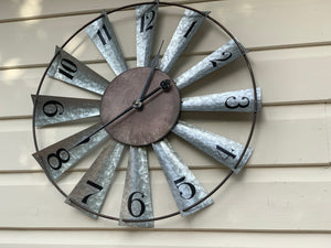 Farmhouse WINDMILL Clock IN STOCK