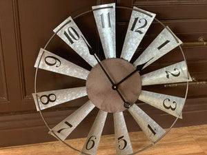 Farmhouse WINDMILL Clock IN STOCK