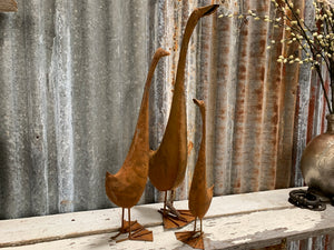 Set of 3 Rusty Geese/Ducks FREE Postage Pre- Order