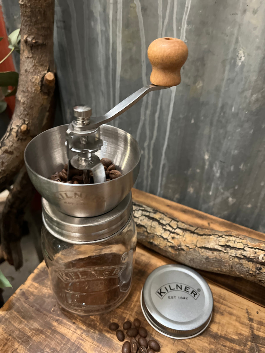 KILNER Glass COFFEE GRINDER 500ml The OLDE Farm Store