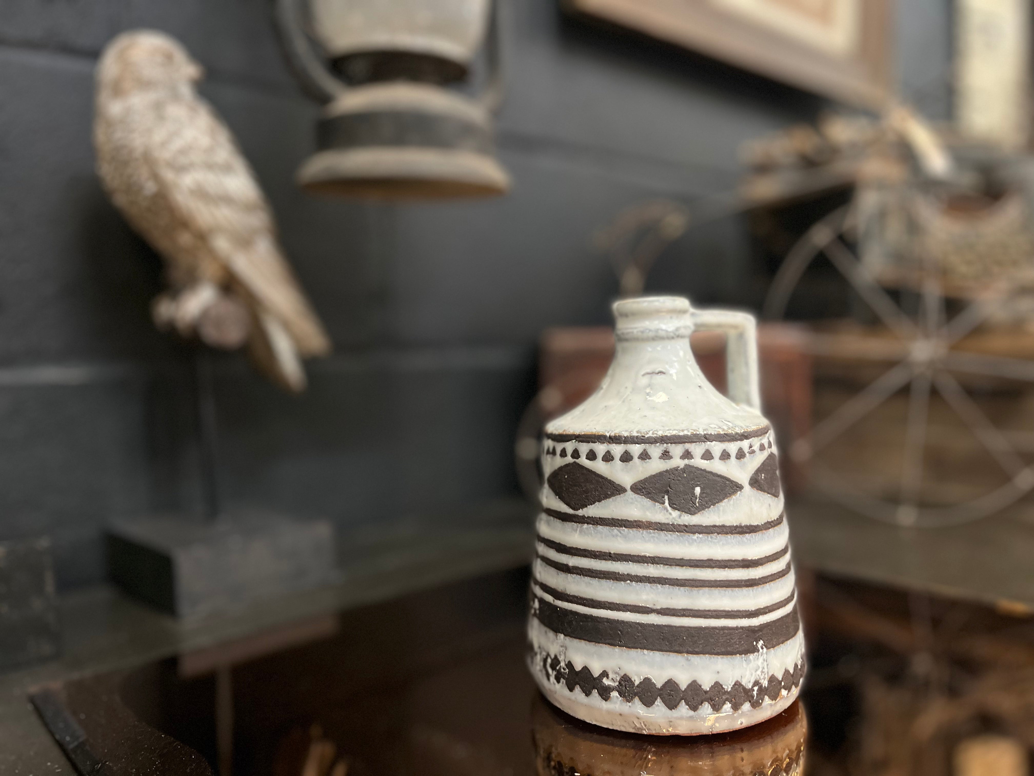 Stripe Terracotta Deco Jug / vase