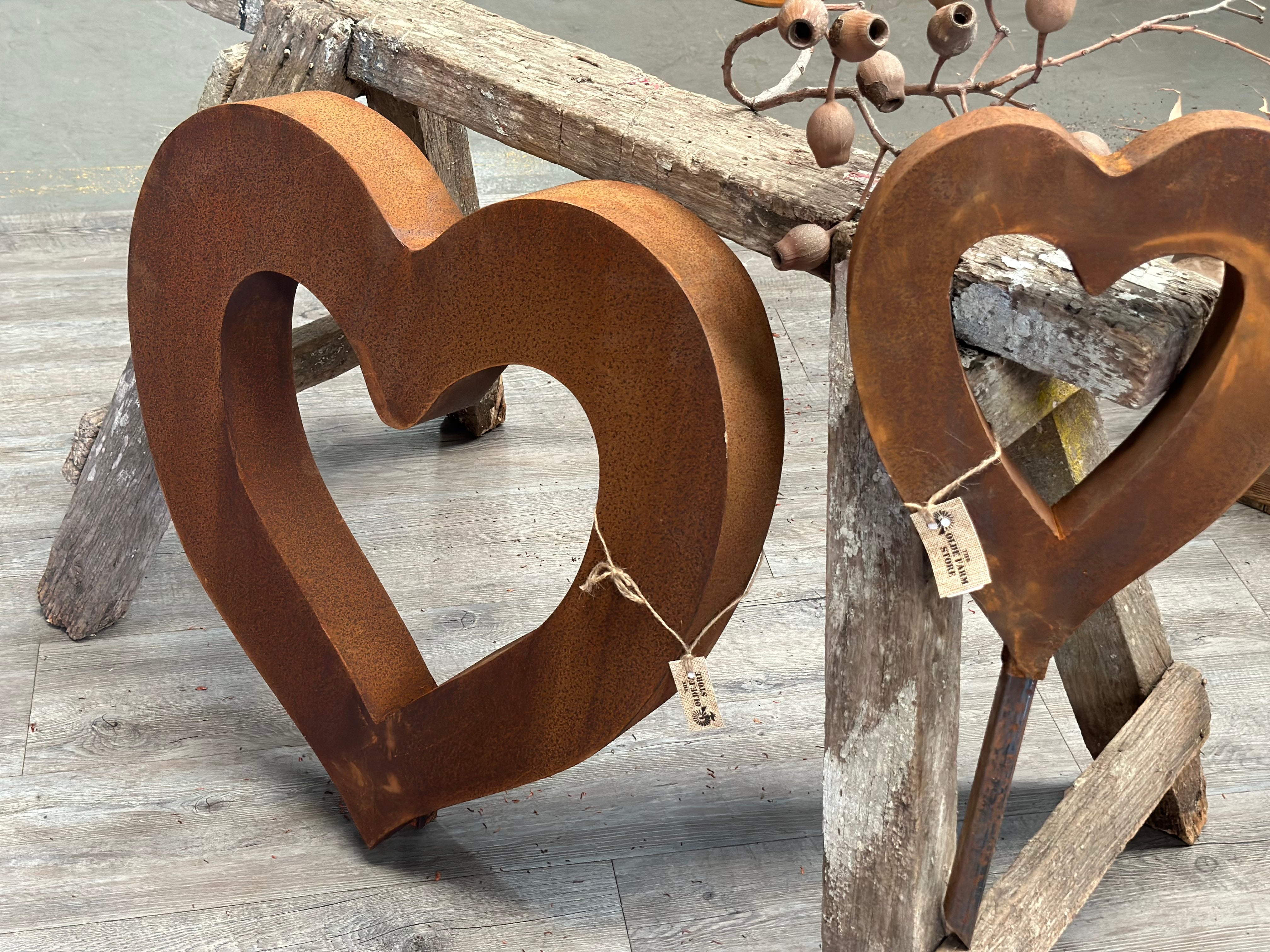 XL Rustic Heart Sculpture IN STOCK