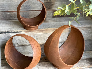 RUSTY Planter Candle Holder