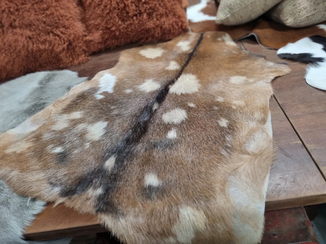 SPANISH Goat Hide RUG ONE Free Postage