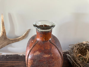 Vintage Leather/Glass Decanter
