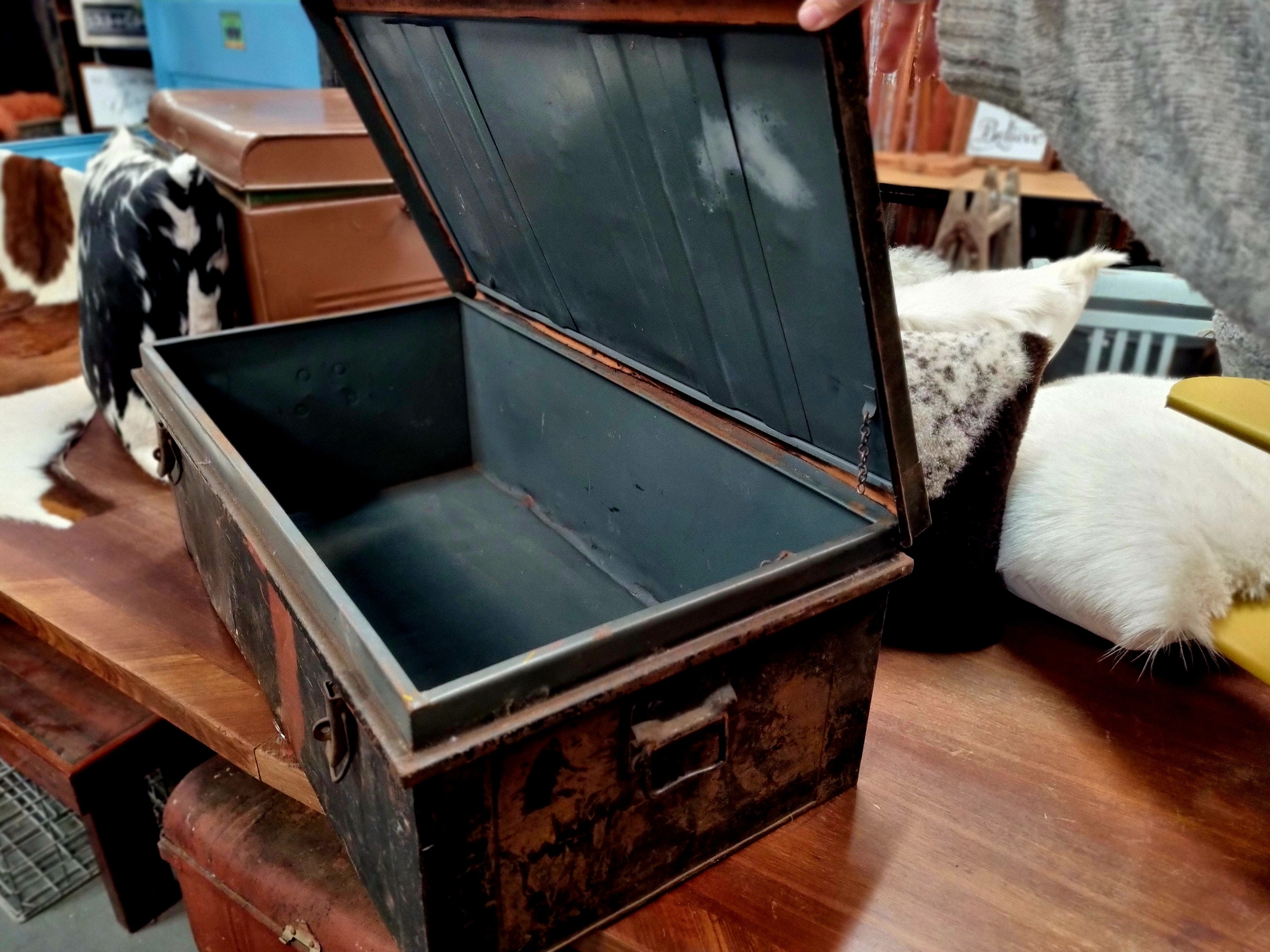 Vintage Industrial DUNN Trunk