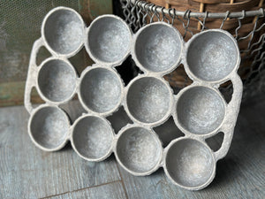 Vintage Cast Aluminium Gem Scones Tray B