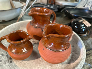 Handmade Pottery Jug set of 3