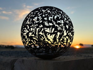 DECORATIVE Rust Garden Sphere BALL