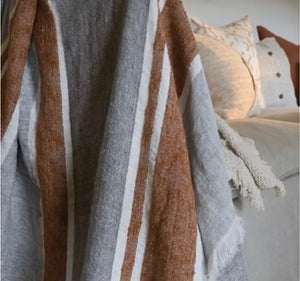 MAGGIE Linen Throw FREE Postage