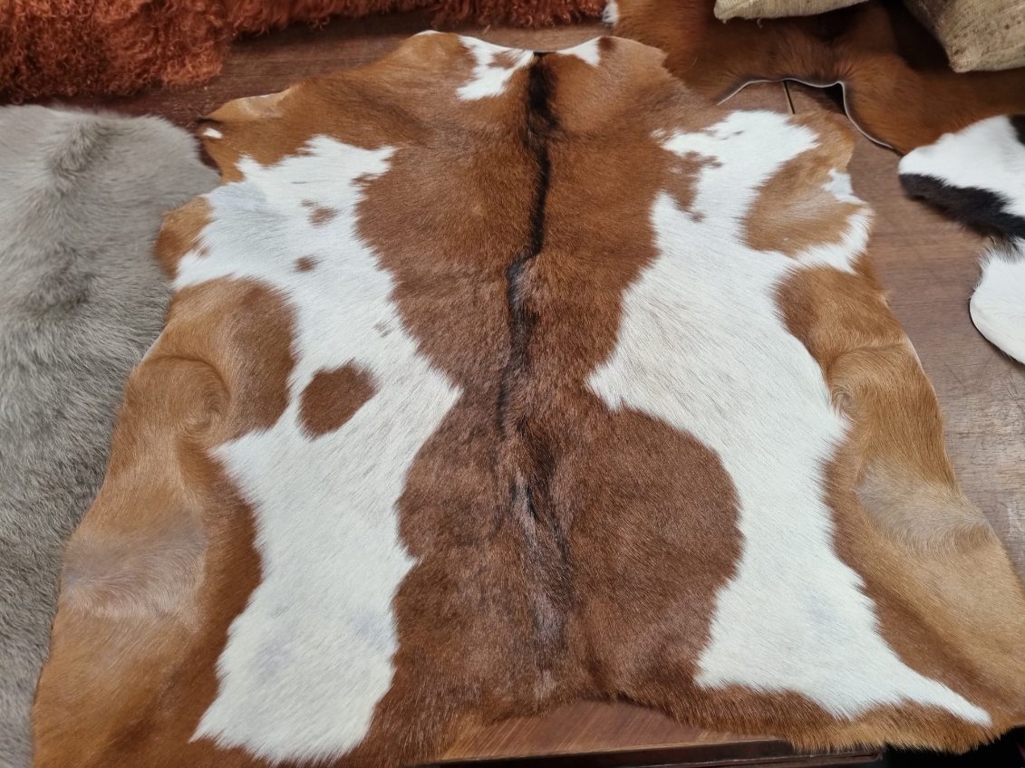 SPANISH Goat Hide RUG FIVE Free Postage