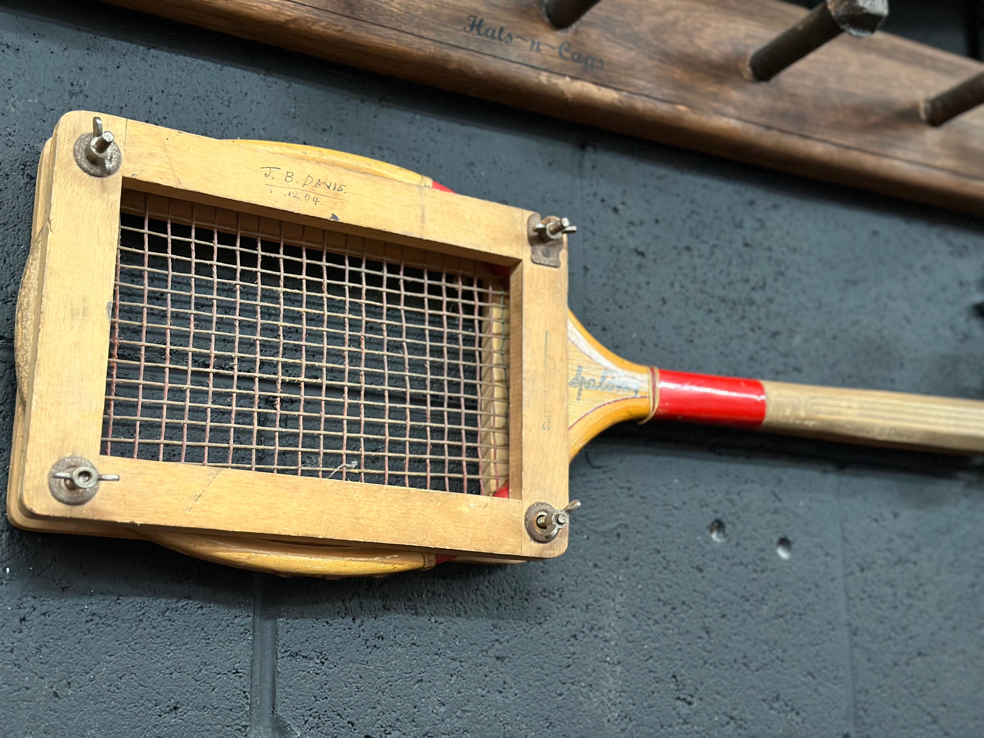Vintage Timber Tennis Racket
