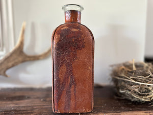 Vintage Leather/Glass Decanter