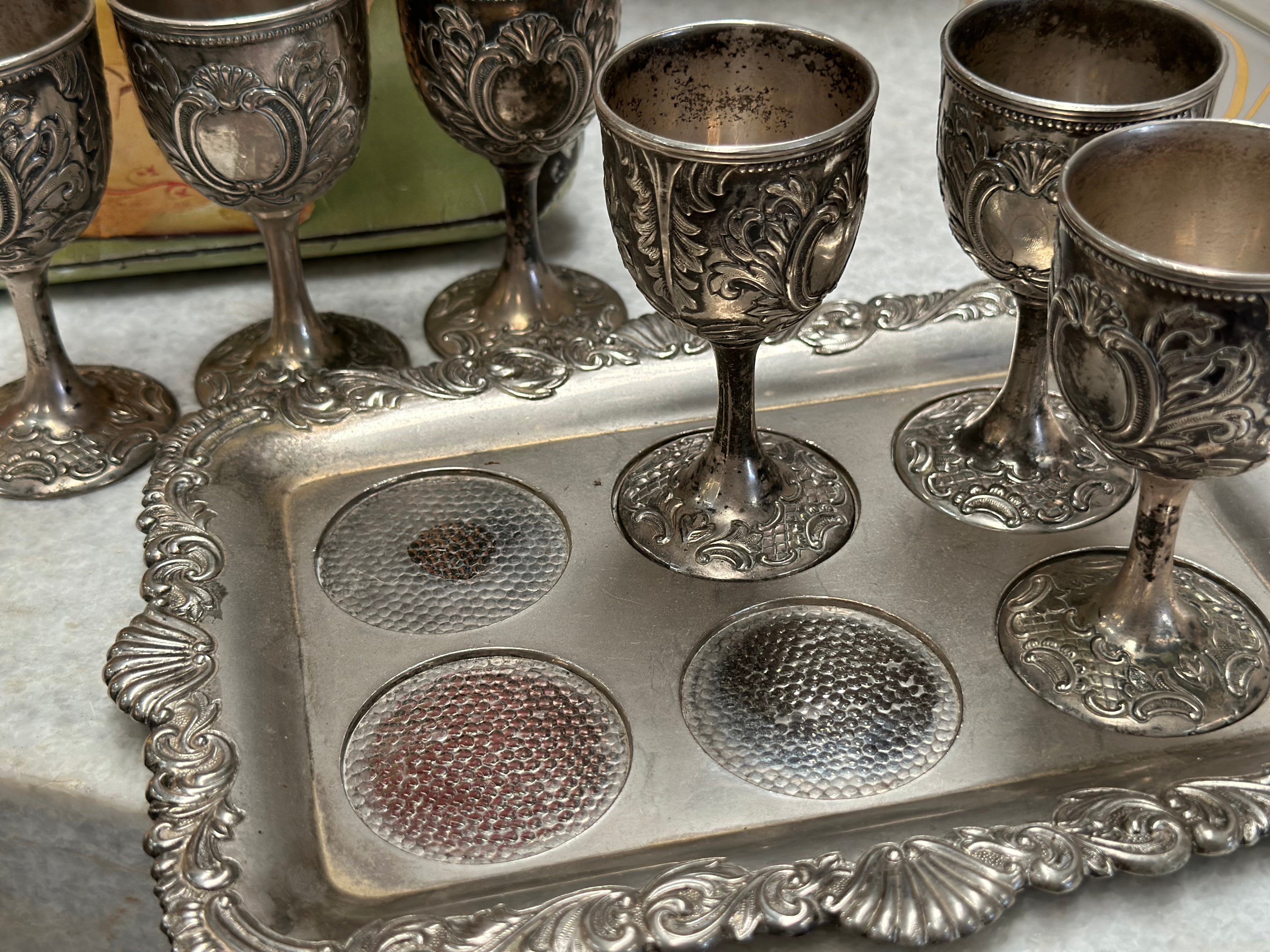 SILVER Goblet Set Free Postage