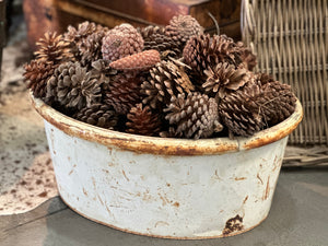 Vintage Oval Tin Wash Tub