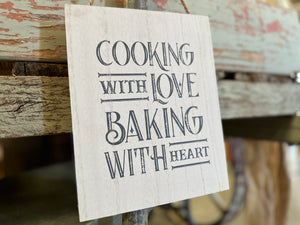 BAKING with Heart Sign