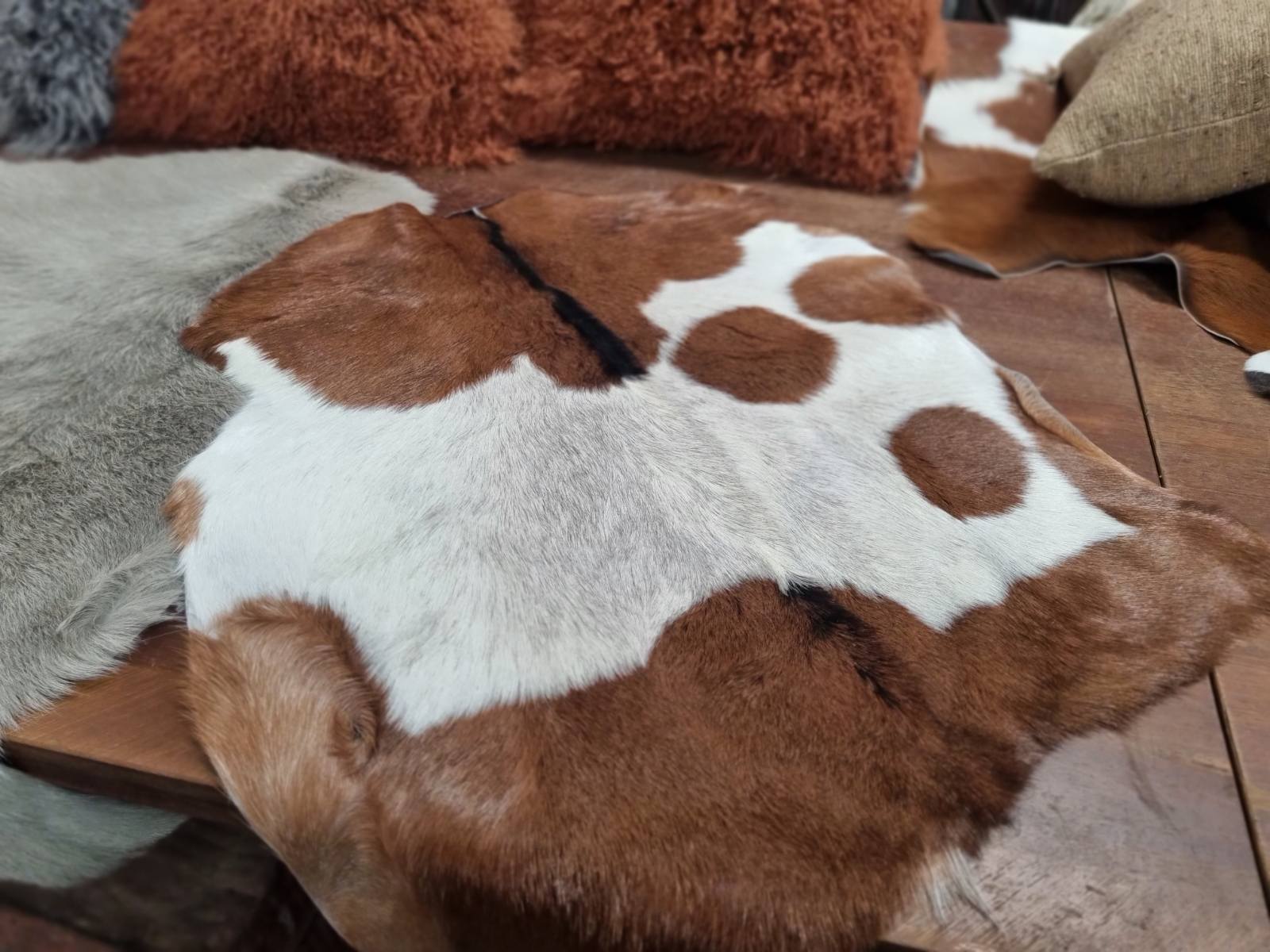 SPANISH Goat Hide RUG TEN Free Postage