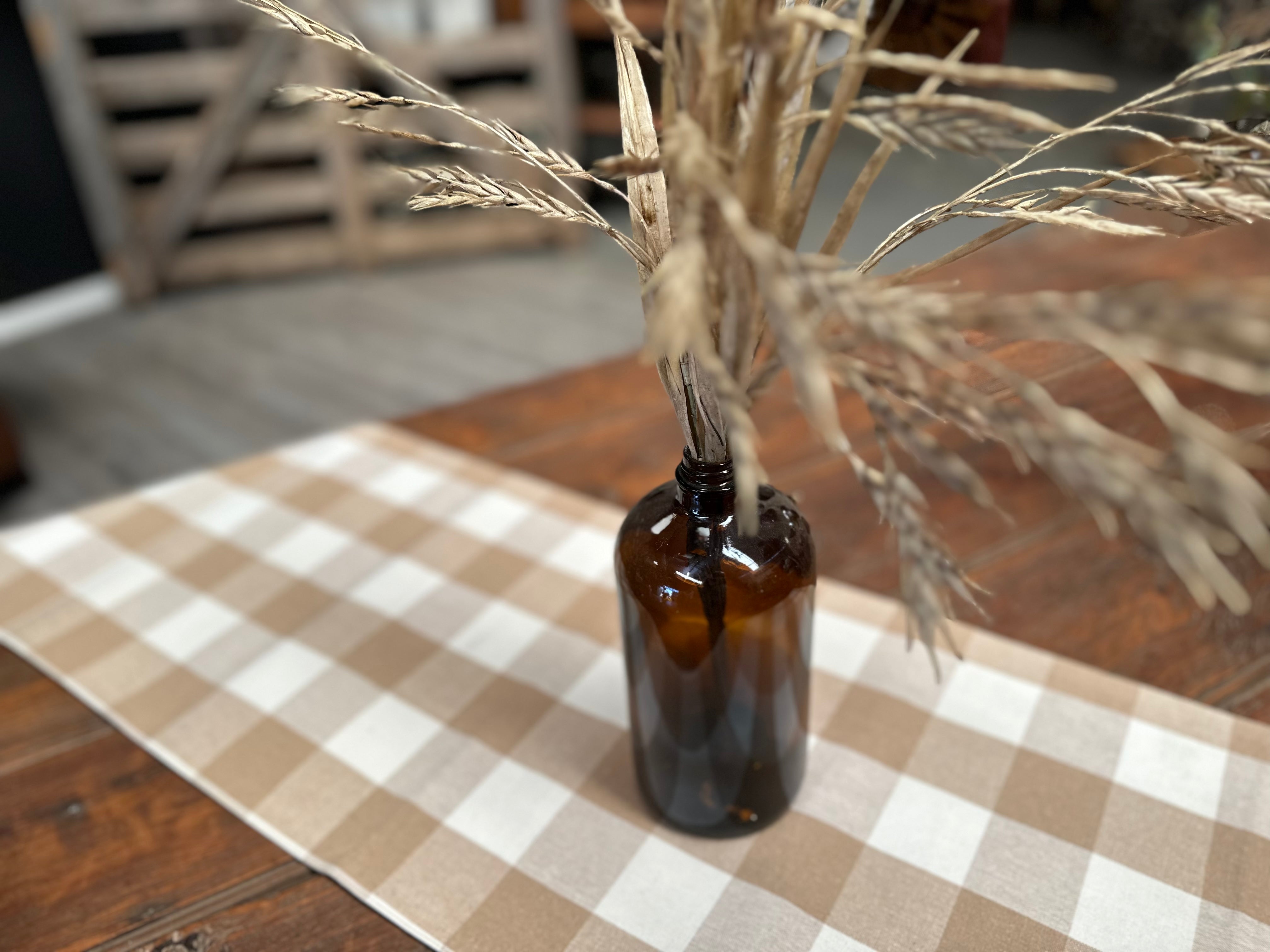 BROWN Glass Wheat Bottle