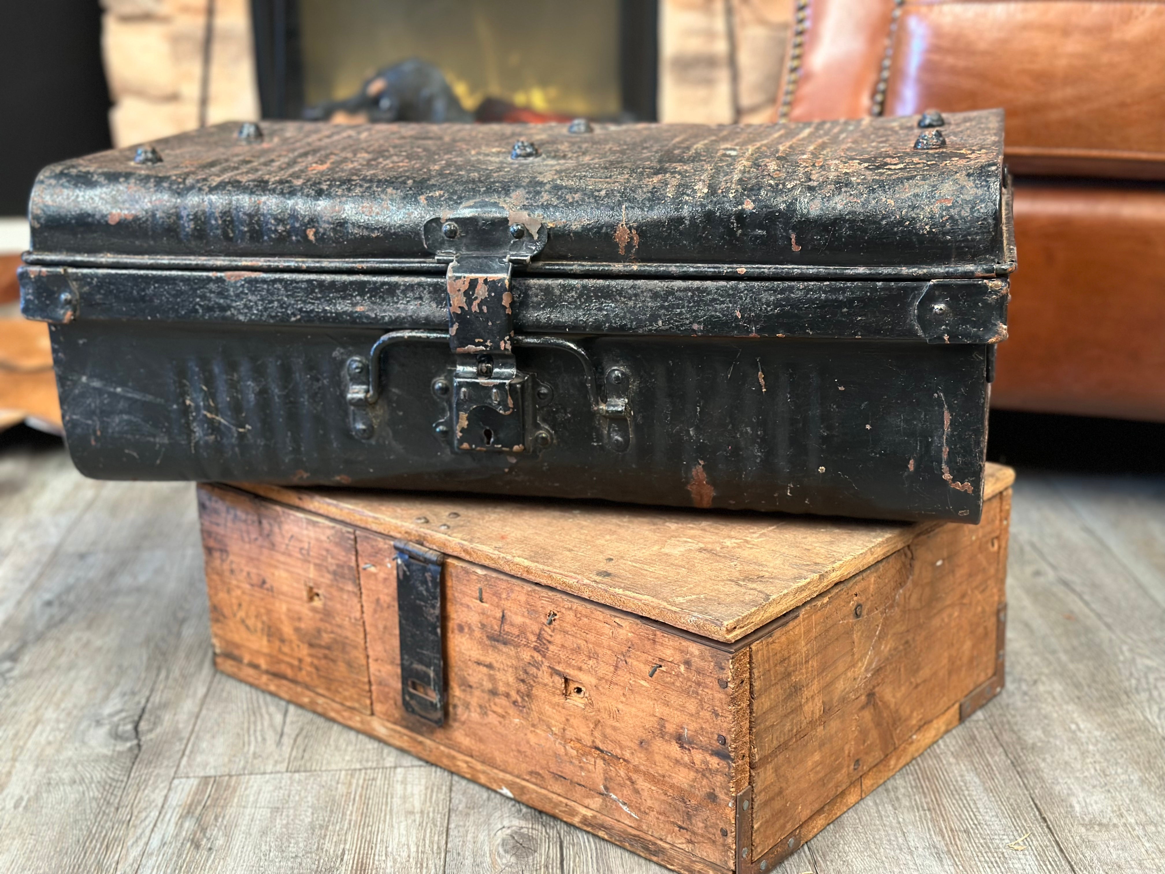 Vintage Charcoal Trunk