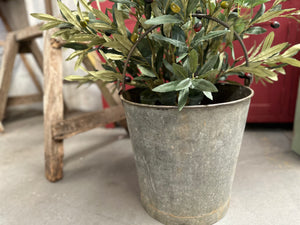 XL Galvanised VINTAGE Milk Bucket