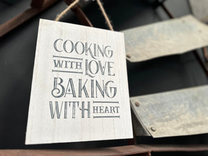 BAKING with Heart Sign