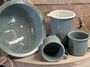 Enamel COLANDER Slate Blue