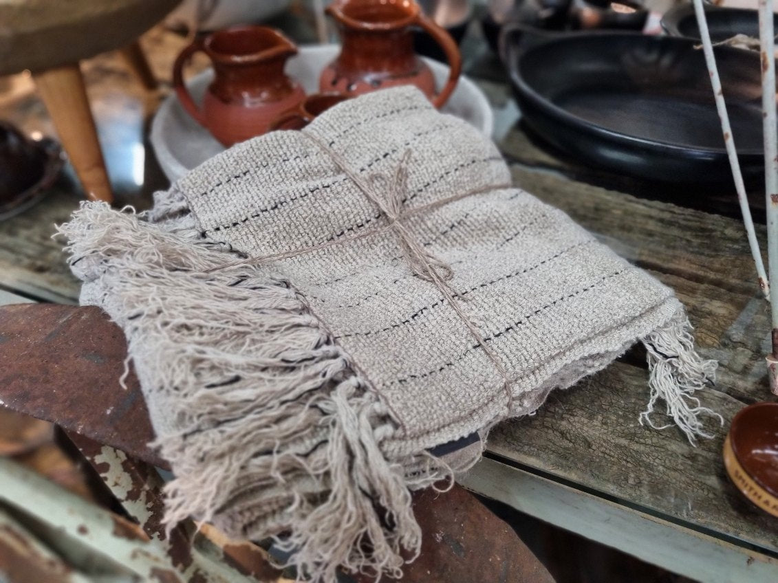 MOLLY Linen Throw FREE Postage