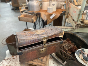 Vintage Industrial Metal Trunk