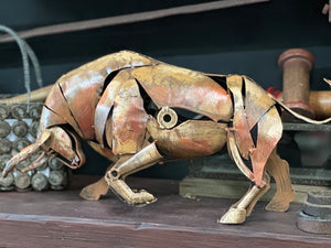 RED-ROCK BULL Metal SCULPTURE ART