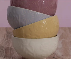 Set of 4 Mason Cash BLOOMS Prep Bowls FREE SHIPPING