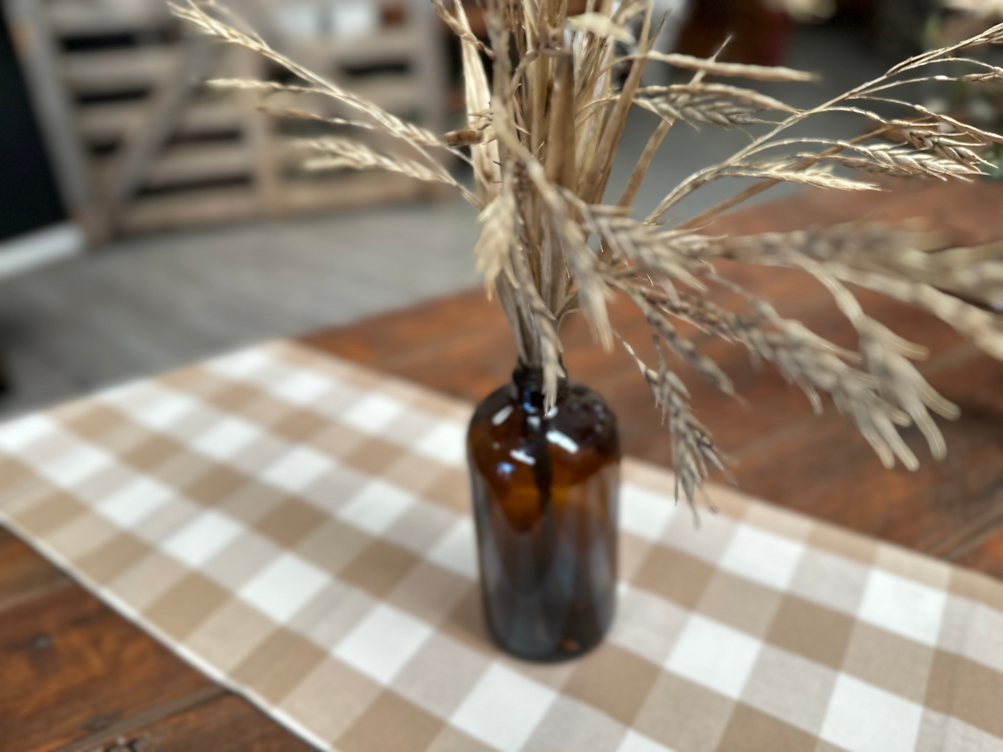 BROWN Glass Wheat Bottle