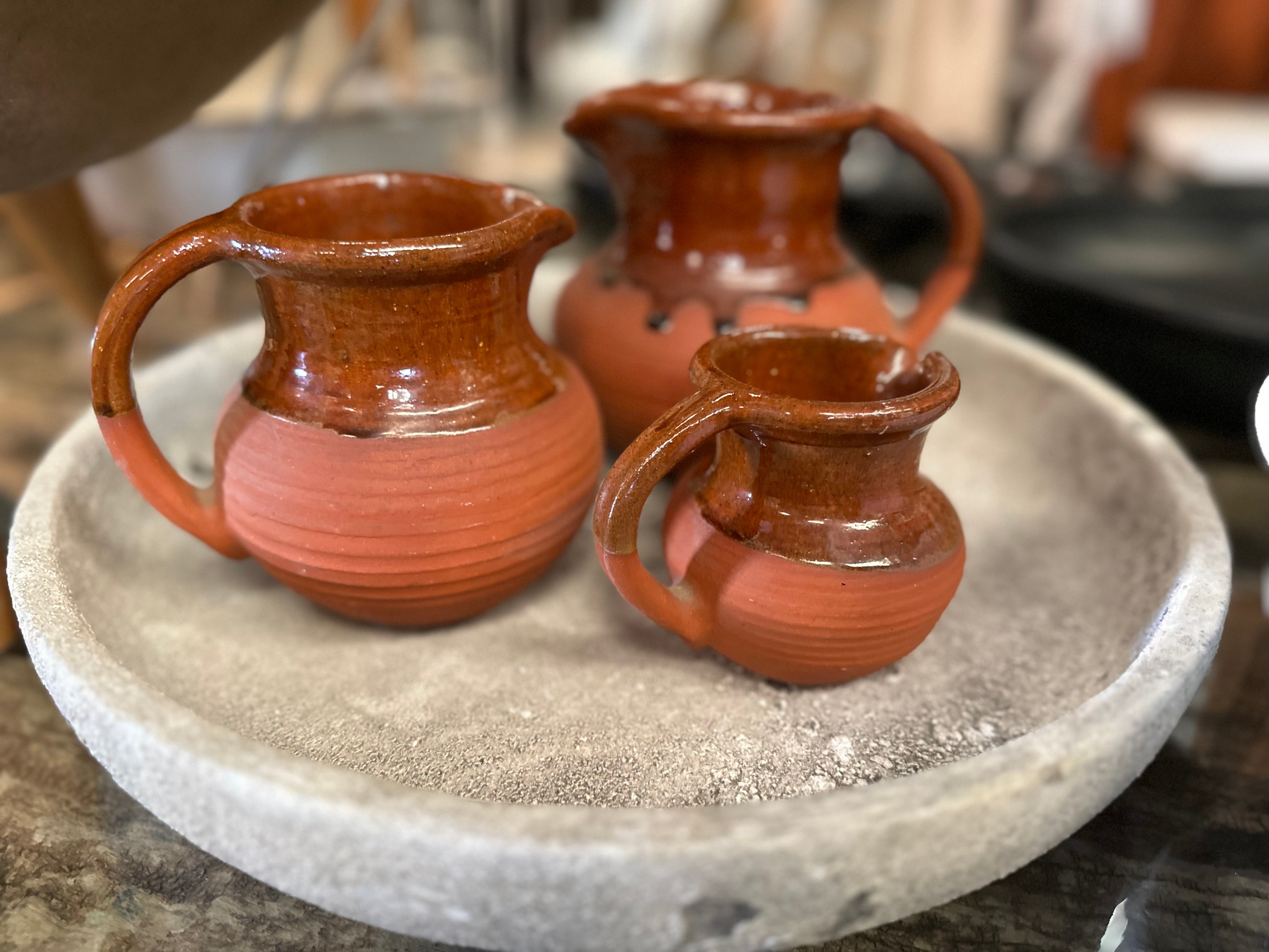 Handmade Pottery Jug set of 3