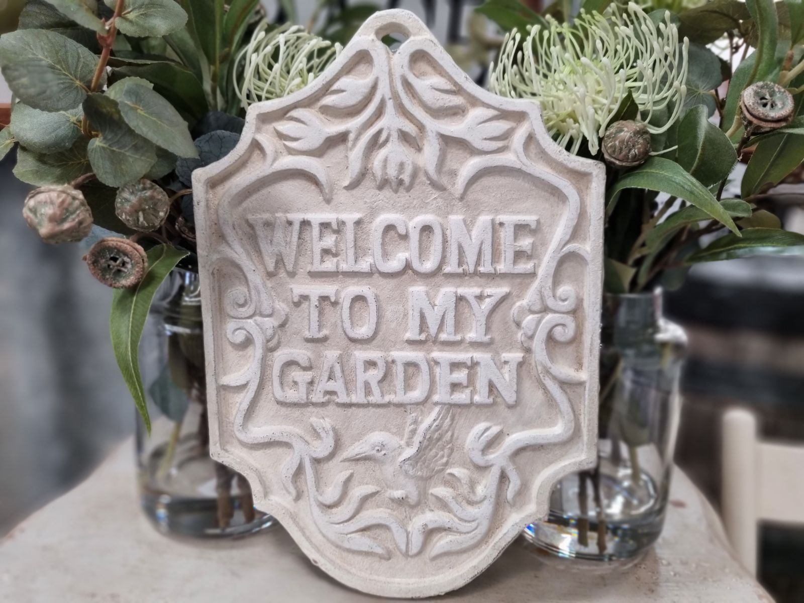 Cast Iron 'Welcome to my garden' Sign FREE Shipping