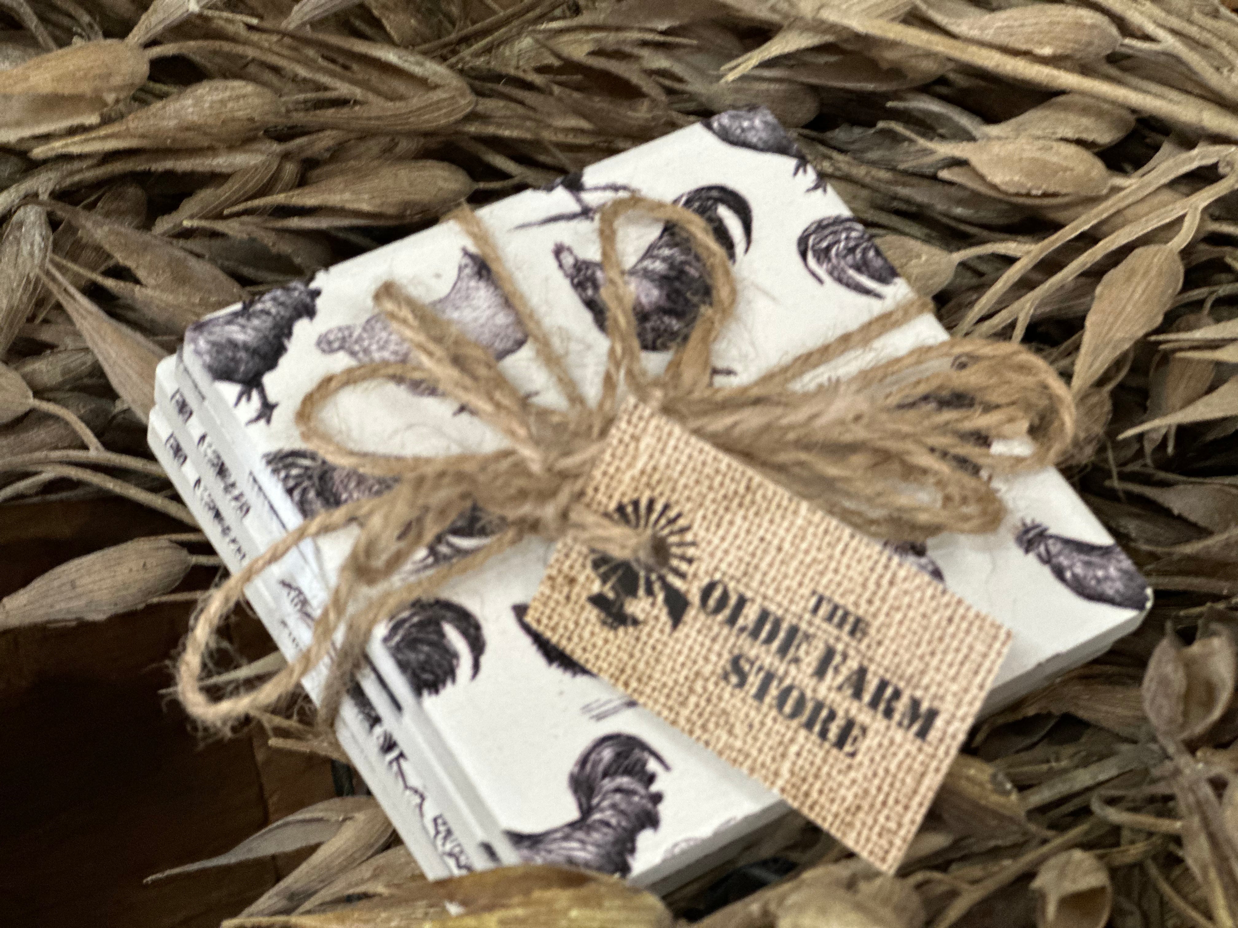 Roosters Coaster Set