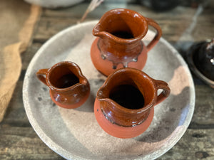 Handmade Pottery Jug set of 3