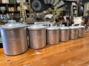 Vintage DALIAN Aluminium Canister Set FREE Postage