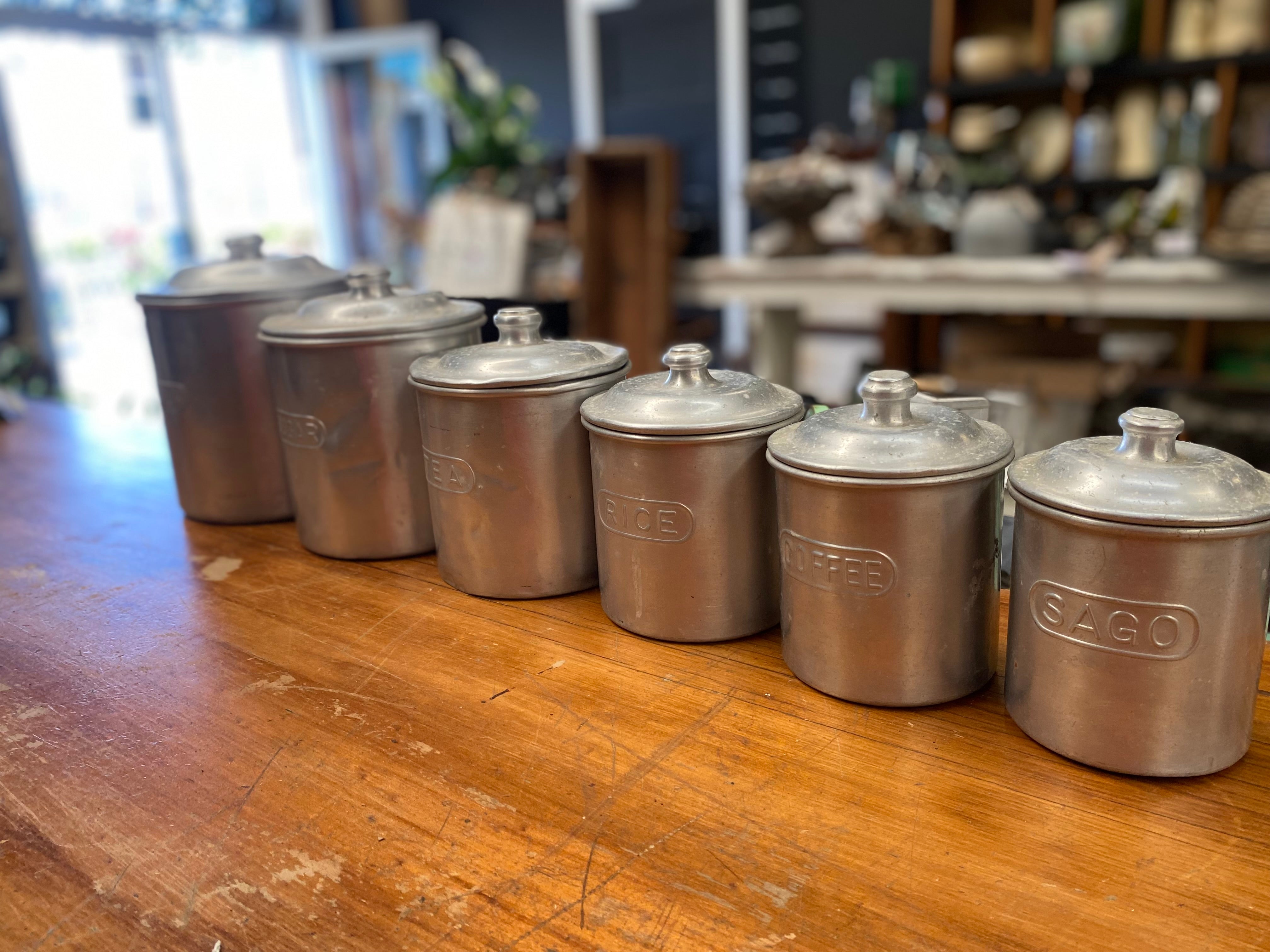 Vintage DALIAN Aluminium Canister Set FREE Postage