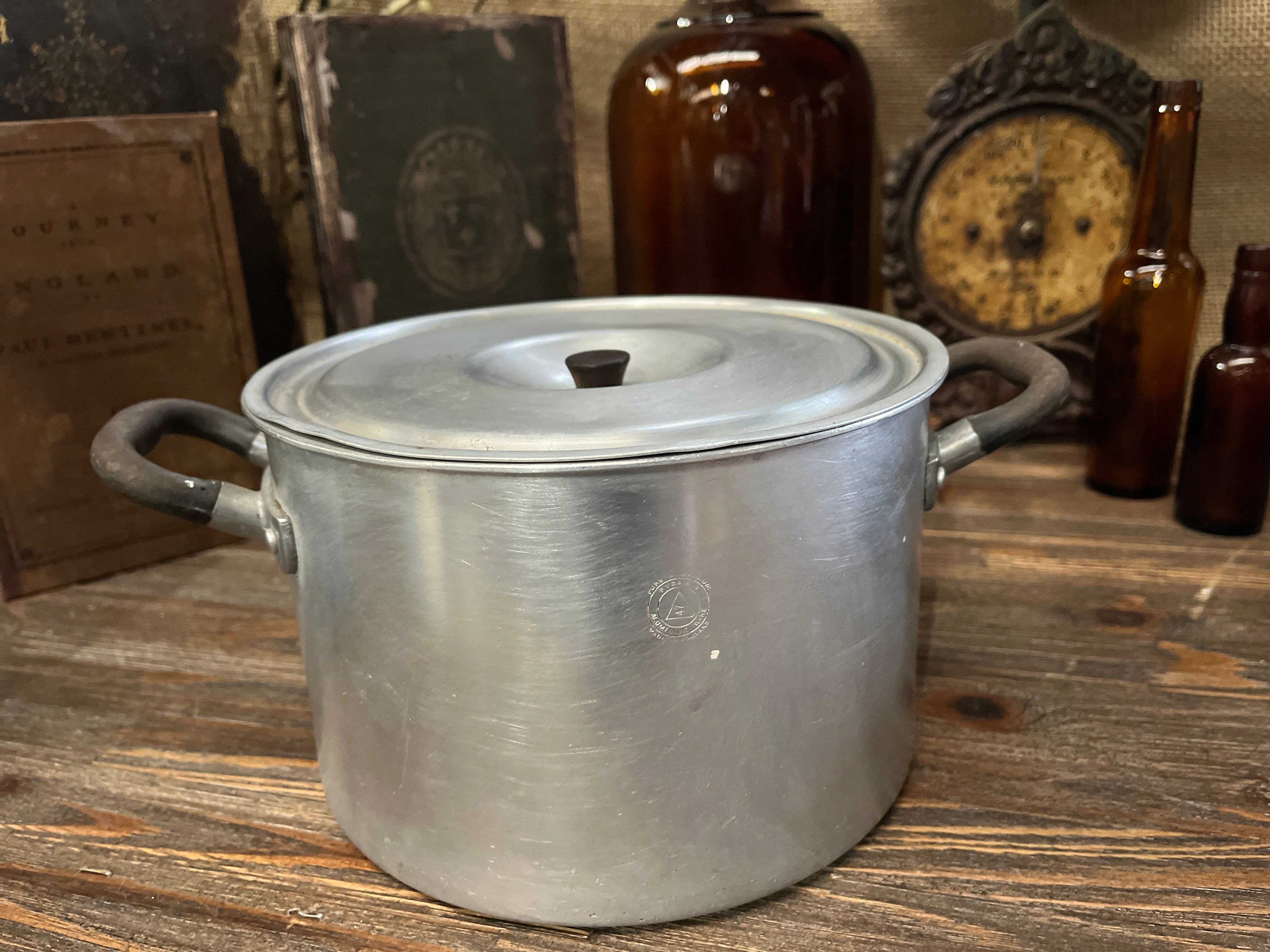Vintage Aluminium Pot with Lid
