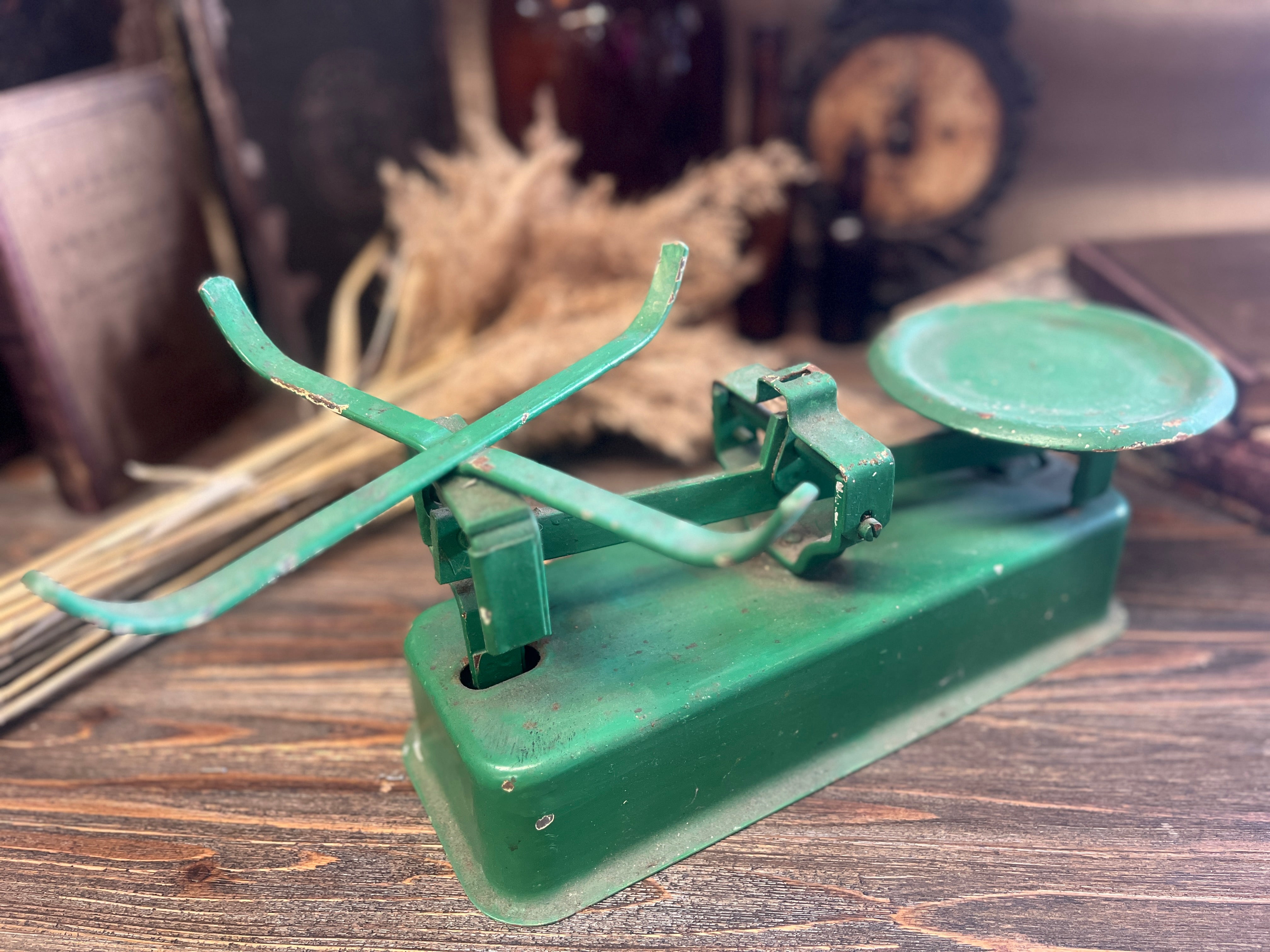 Antique Kitchen Scales Green