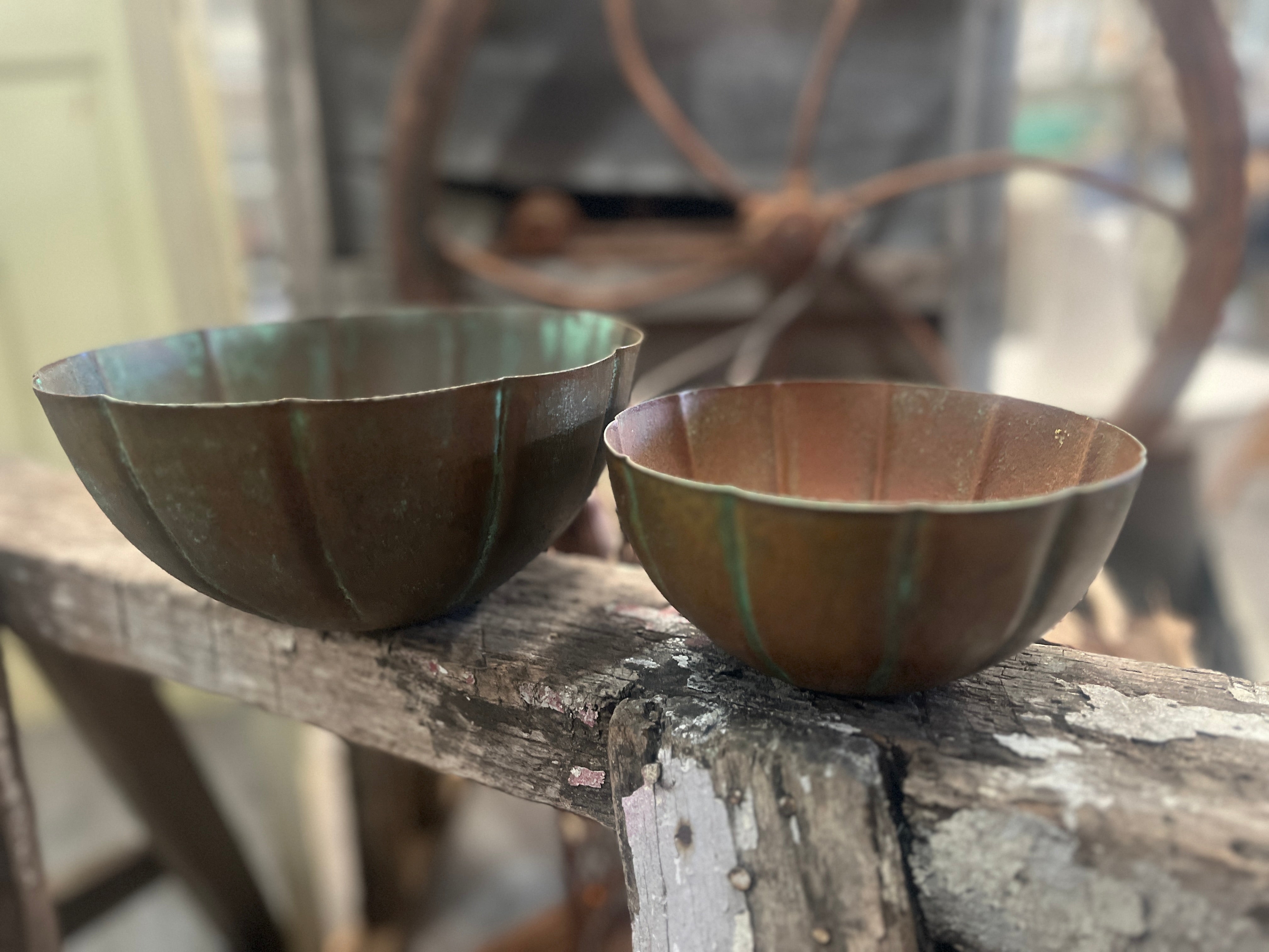 Vintage COPPER Bowl set of 2