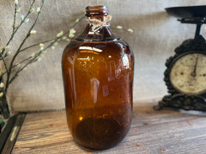X Large BROWN Glass Bottle