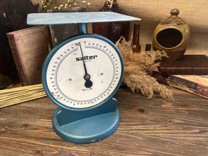 Antique Blue SALTER Kitchen Scales