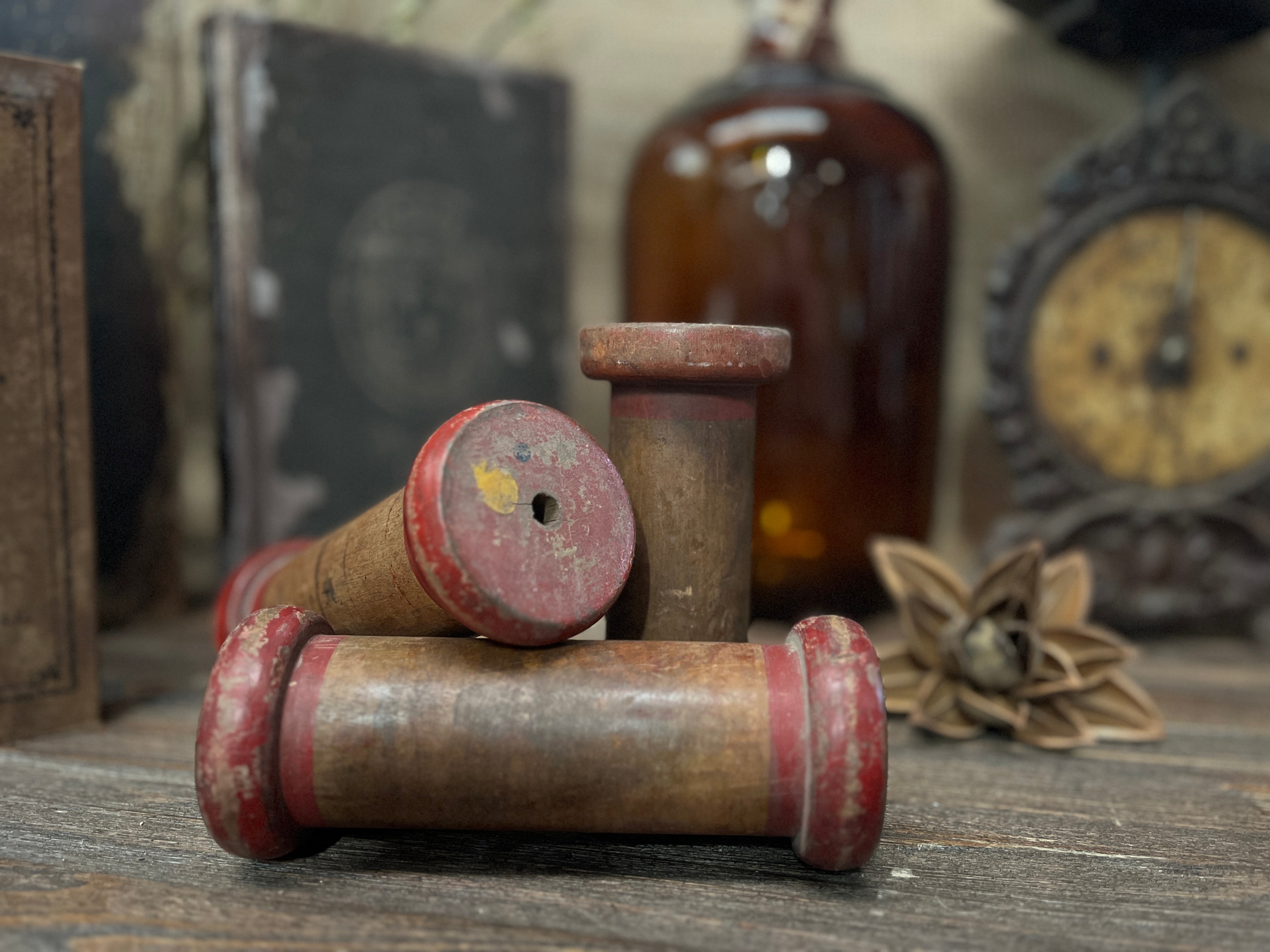 SET of 3 Vintage Timber Reels