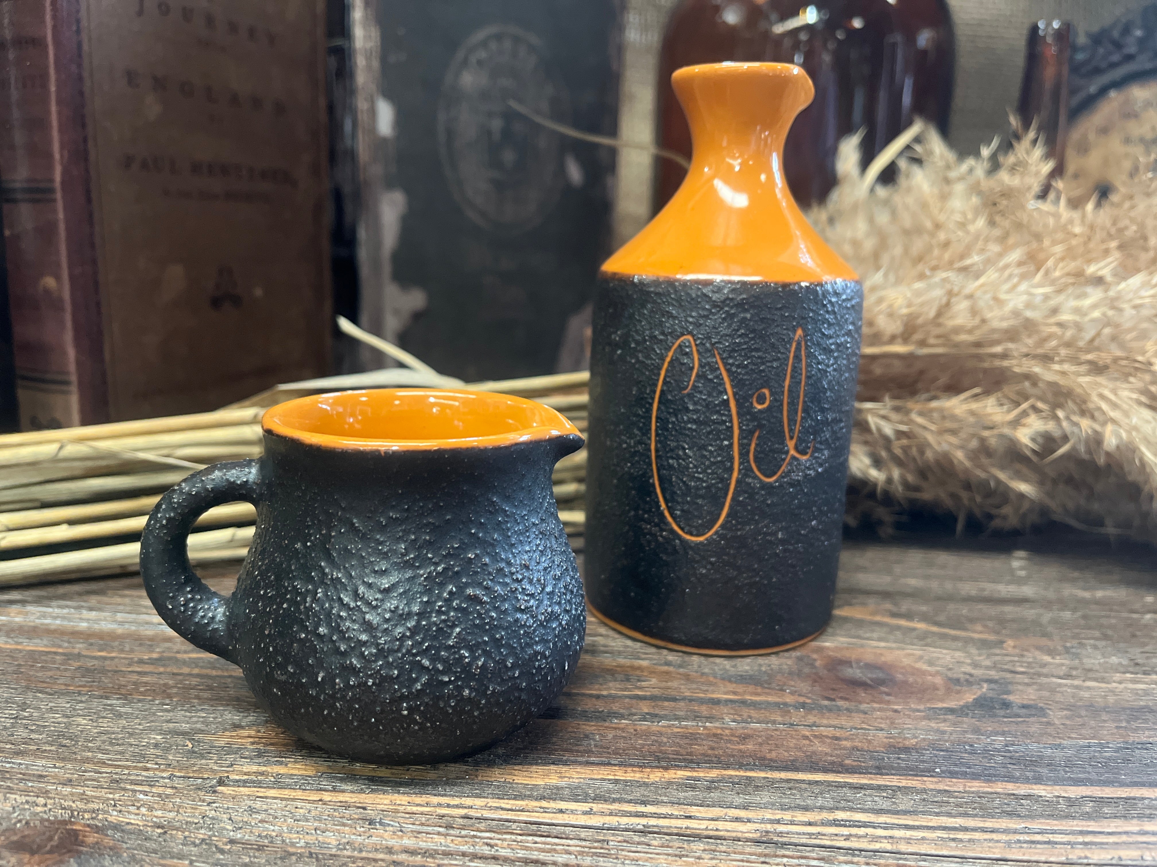 HANDMADE Oil bottle & Jug set
