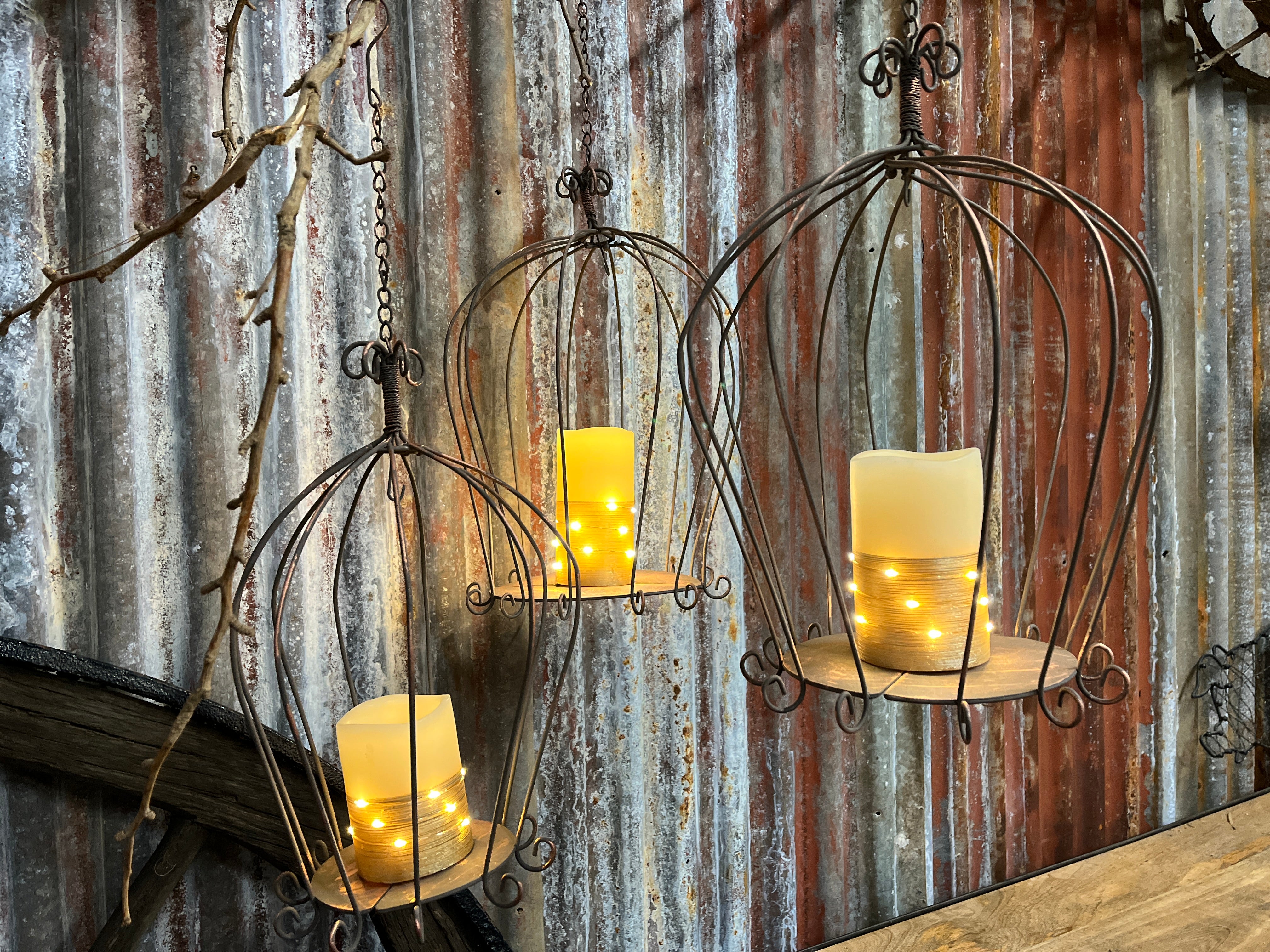 Wire Birdcage Planter