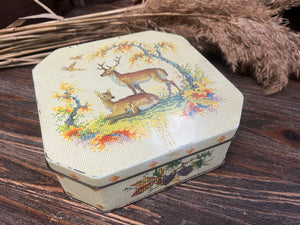 Vintage YELLOW Deer Tin
