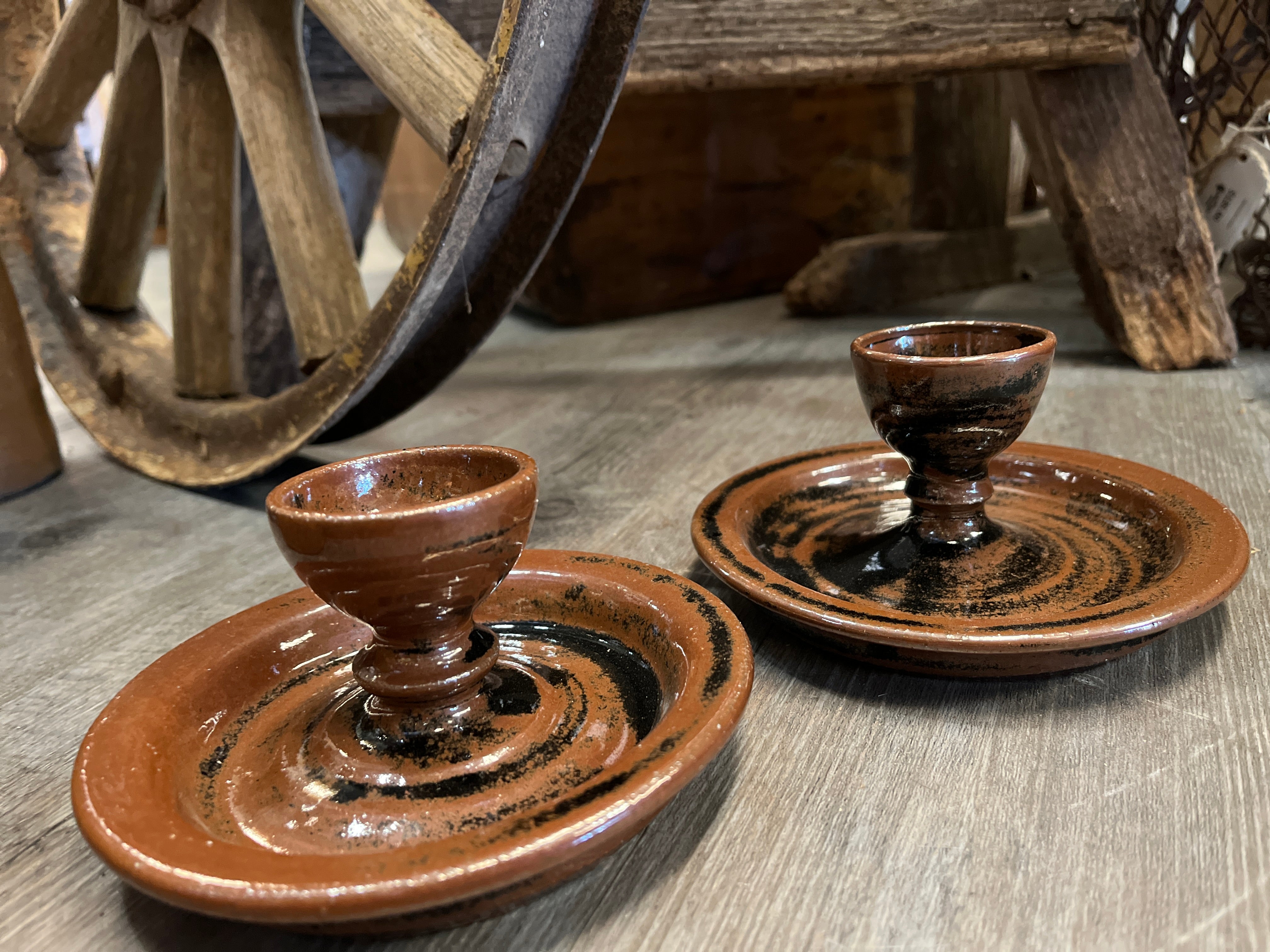 Set of 2 Vintage candle holders