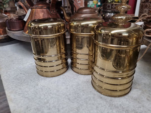 GOLD Tea/Coffee/Sugar metal Canisters