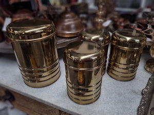 GOLD Tea/Coffee/Sugar metal Canisters