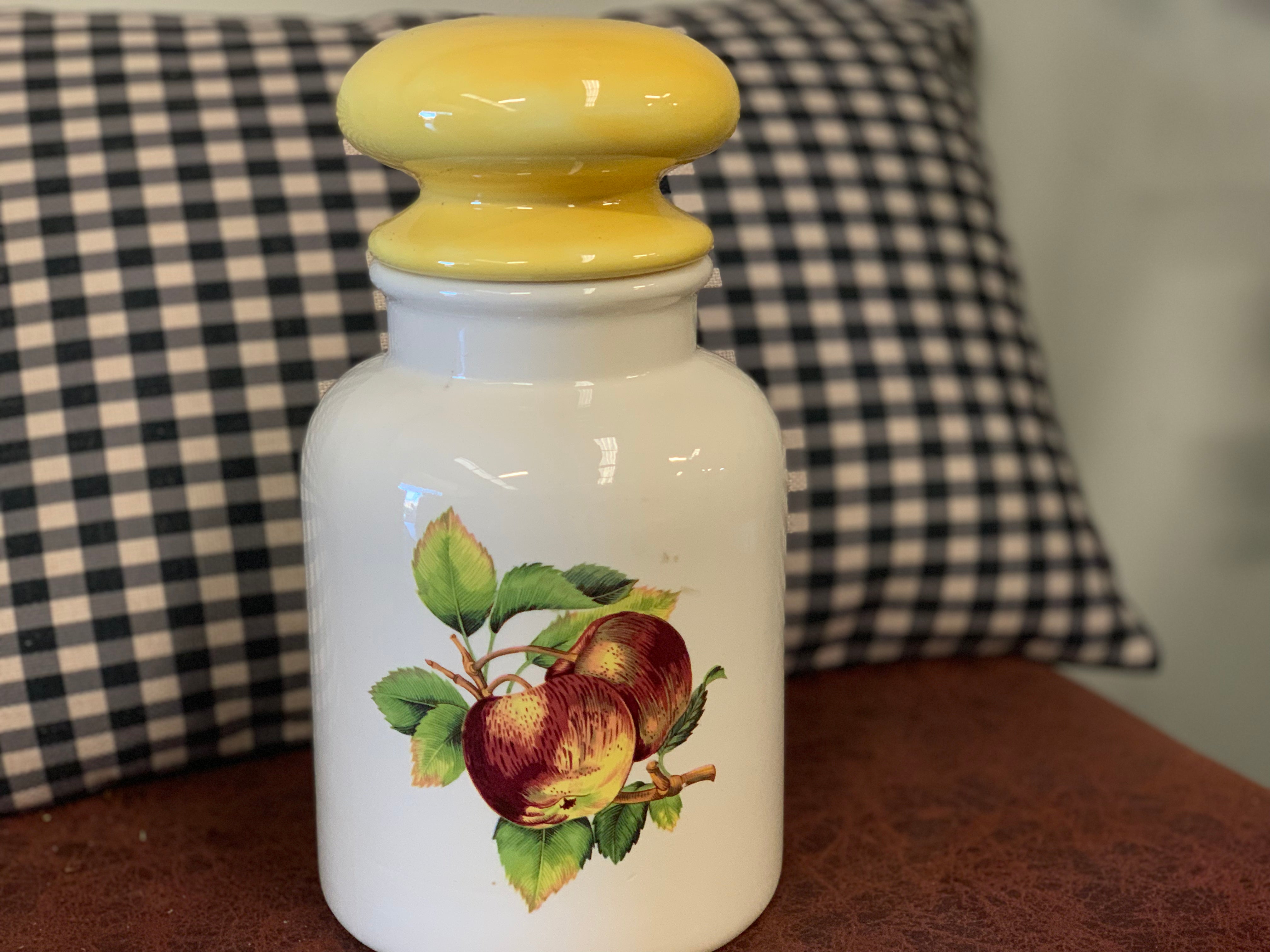 Ceramic Vintage Apples Jar